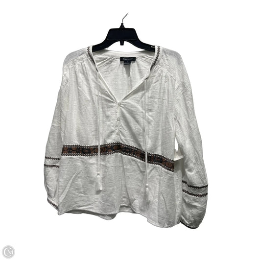 Top Long Sleeve By Sanctuary In Brown & White, Size: S
