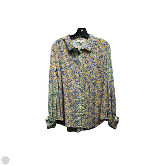 Top Long Sleeve By Umgee In Blue & Green, Size: M