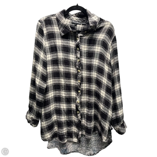 Top Long Sleeve By Tolani In Black & White, Size: Mp