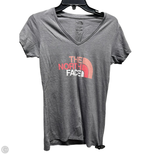 Athletic Top Short Sleeve By The North Face In Grey, Size: S
