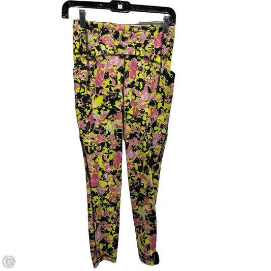 Athletic Leggings By Lululemon In Pink & Yellow, Size: 4