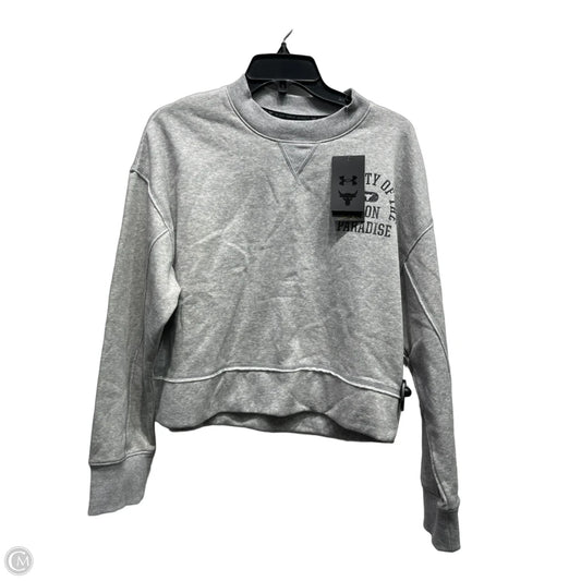 Athletic Sweatshirt Crewneck By Under Armour In Grey, Size: S