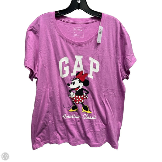 Top Short Sleeve By Gap In Pink, Size: Xl