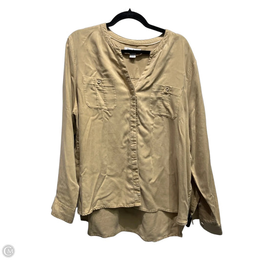 Top Long Sleeve By Tommy Bahama In Tan, Size: Xl