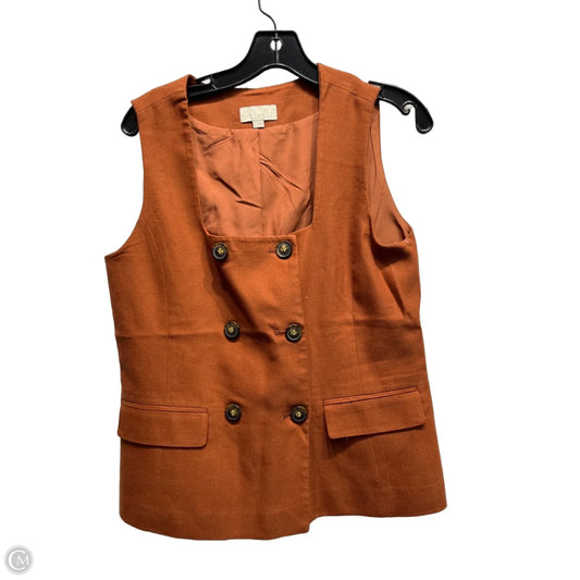 Vest Other By Loft In Orange, Size: S