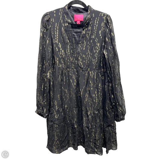 Dress Designer By Lilly Pulitzer In Black & Gold, Size: M