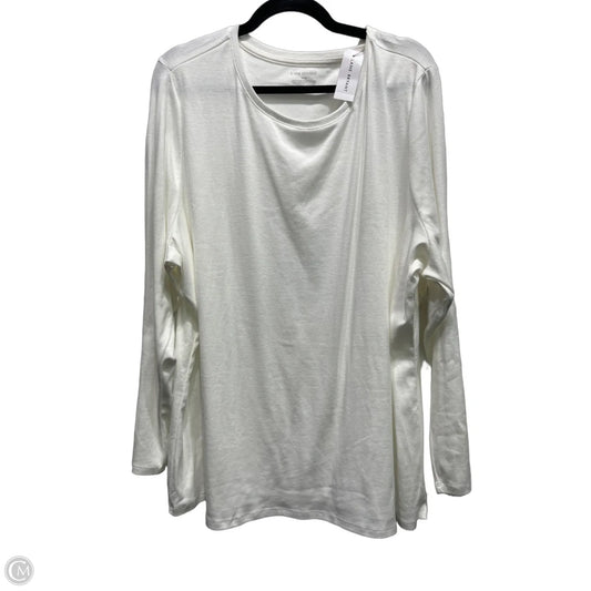 Top Long Sleeve Basic By Lane Bryant In White, Size: 3x