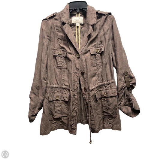 Jacket Utility By Clothes Mentor In Brown, Size: 10