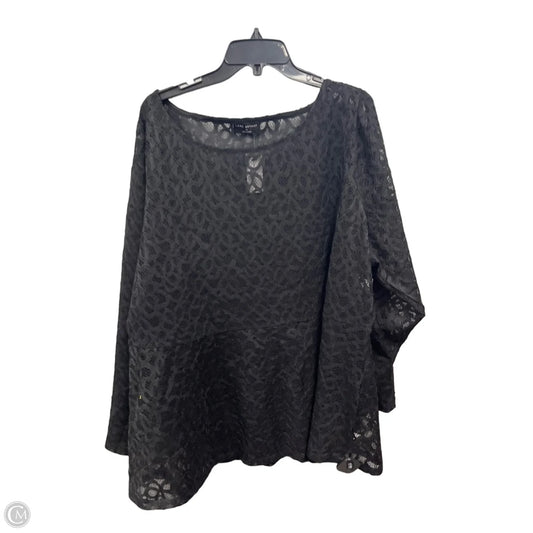 Top Long Sleeve By Lane Bryant In Black, Size: 3x