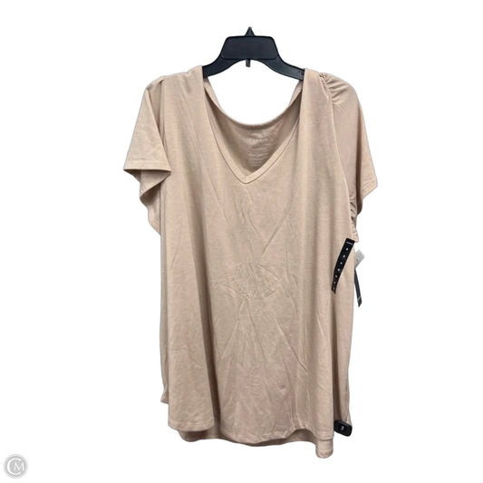 Top Short Sleeve Basic By Torrid In Tan, Size: 4x