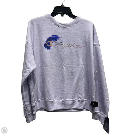 Sweatshirt Crewneck By Champion In Purple, Size: M
