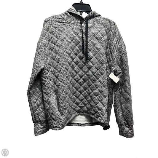 Sweatshirt Hoodie By Jones New York In Black & White, Size: L