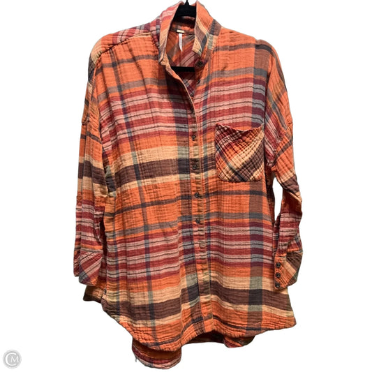 Top Long Sleeve By Free People In Orange, Size: S