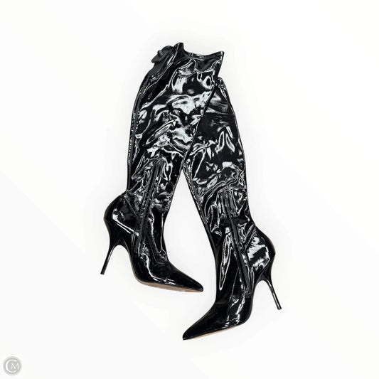 Boots Knee Heels By Mix No 6 In Black, Size: 8