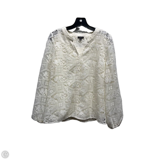 Top 2pc Long Sleeve By Talbots In Cream, Size: Mp