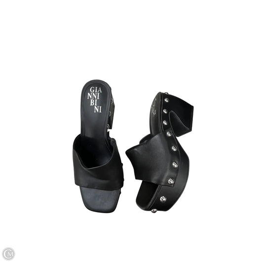 Sandals Heels Block By Gianni Bini In Black, Size: 7