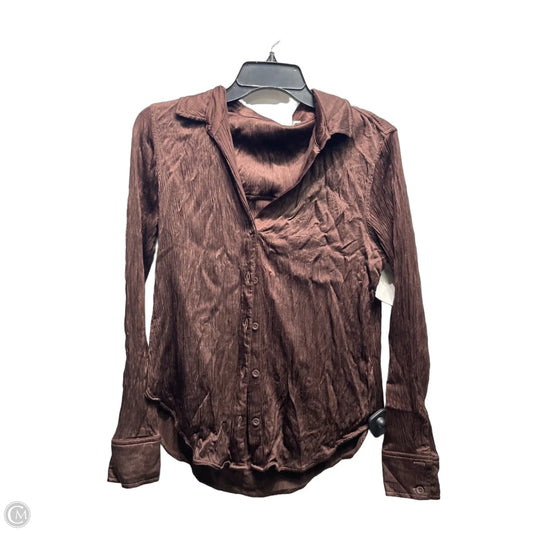 Top Long Sleeve By Cloth & Stone In Brown, Size: M