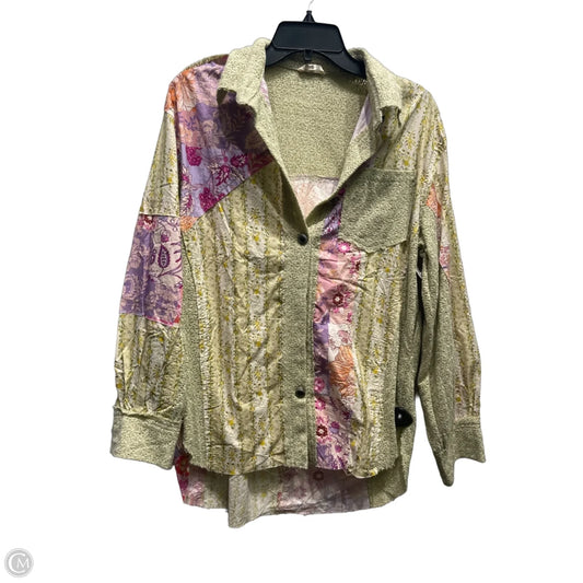 Top Long Sleeve By Pol In Green, Size: S