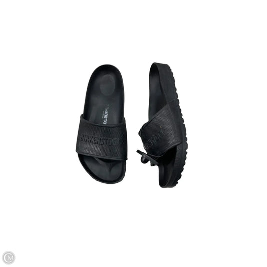 Sandals Flats By Birkenstock In Black, Size: 7