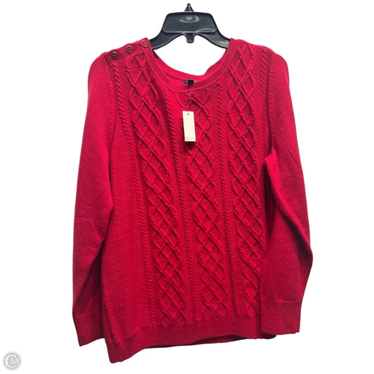 Sweater By Talbots In Red, Size: 1x