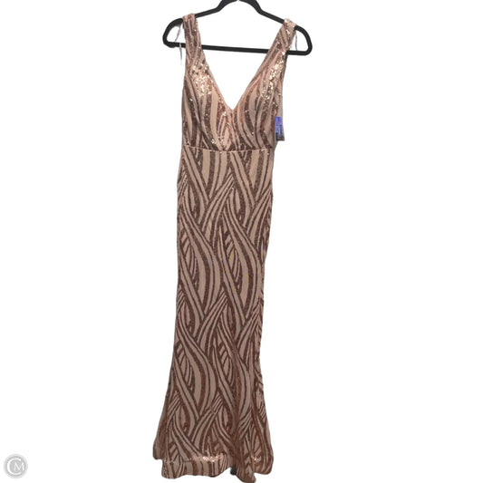 Dress Party Long By NIGHTWAY In Rose Gold, Size: 6