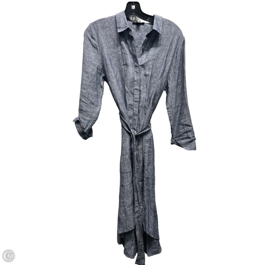 Dress Casual Midi By Saks Fifth Avenue In Blue, Size: S