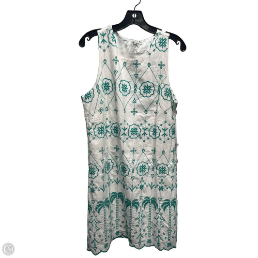 Dress Casual Short By London Times In Green & White, Size: 12
