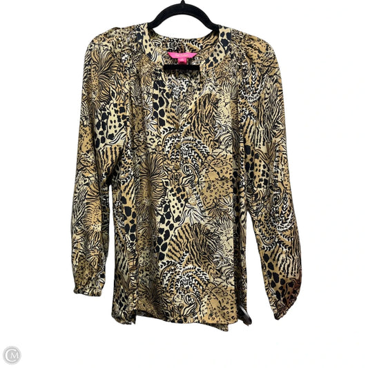 Top Long Sleeve Designer By Lilly Pulitzer In Animal Print, Size: S