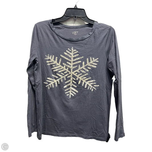 Top Long Sleeve By Loft In Grey, Size: M