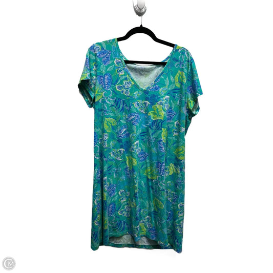 Dress Designer By Lilly Pulitzer In Blue & Green, Size: Xl