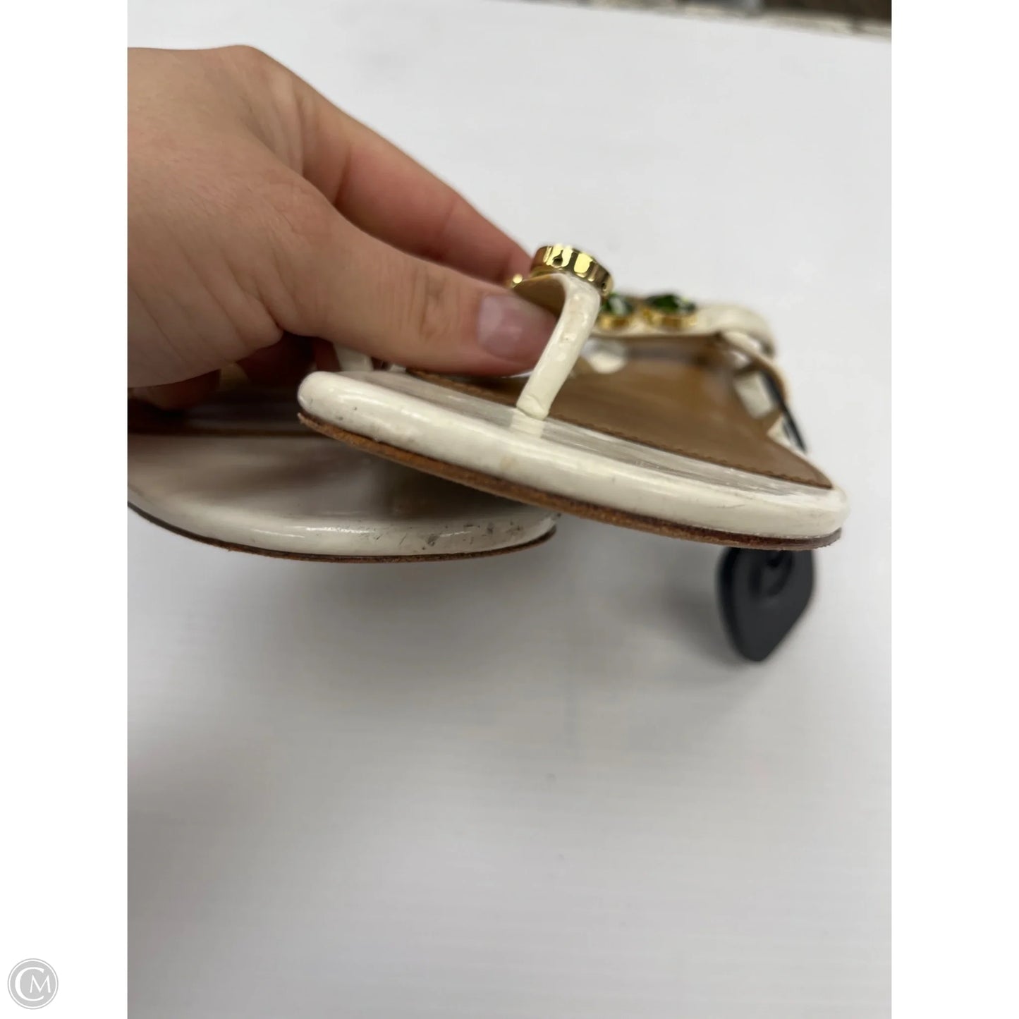 Sandals Designer By Tory Burch In White, Size: 7.5