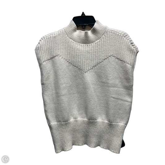Sweater Short Sleeve By Loft In White, Size: S