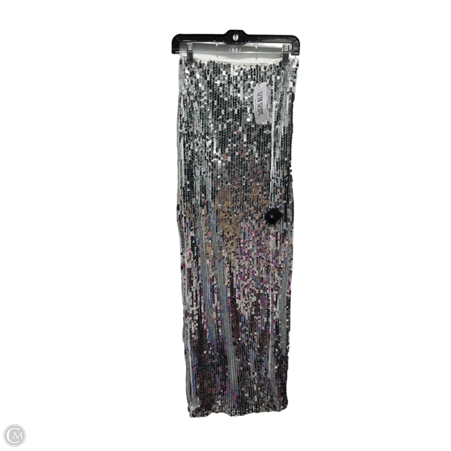 Skirt Maxi By 12th Tribe In Silver, Size: S
