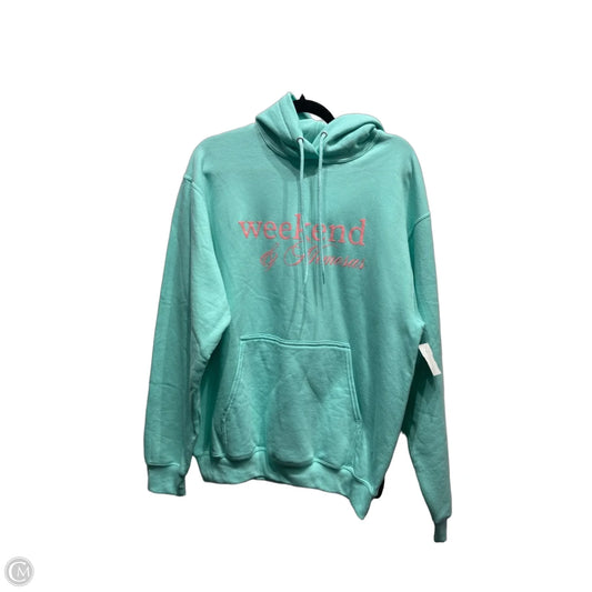 Sweatshirt Hoodie By SOUTHERN BLISS In Teal, Size: M