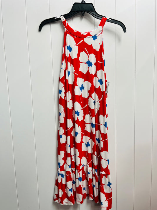 Dress Casual Short By Loft In Blue & Red & White, Size: M