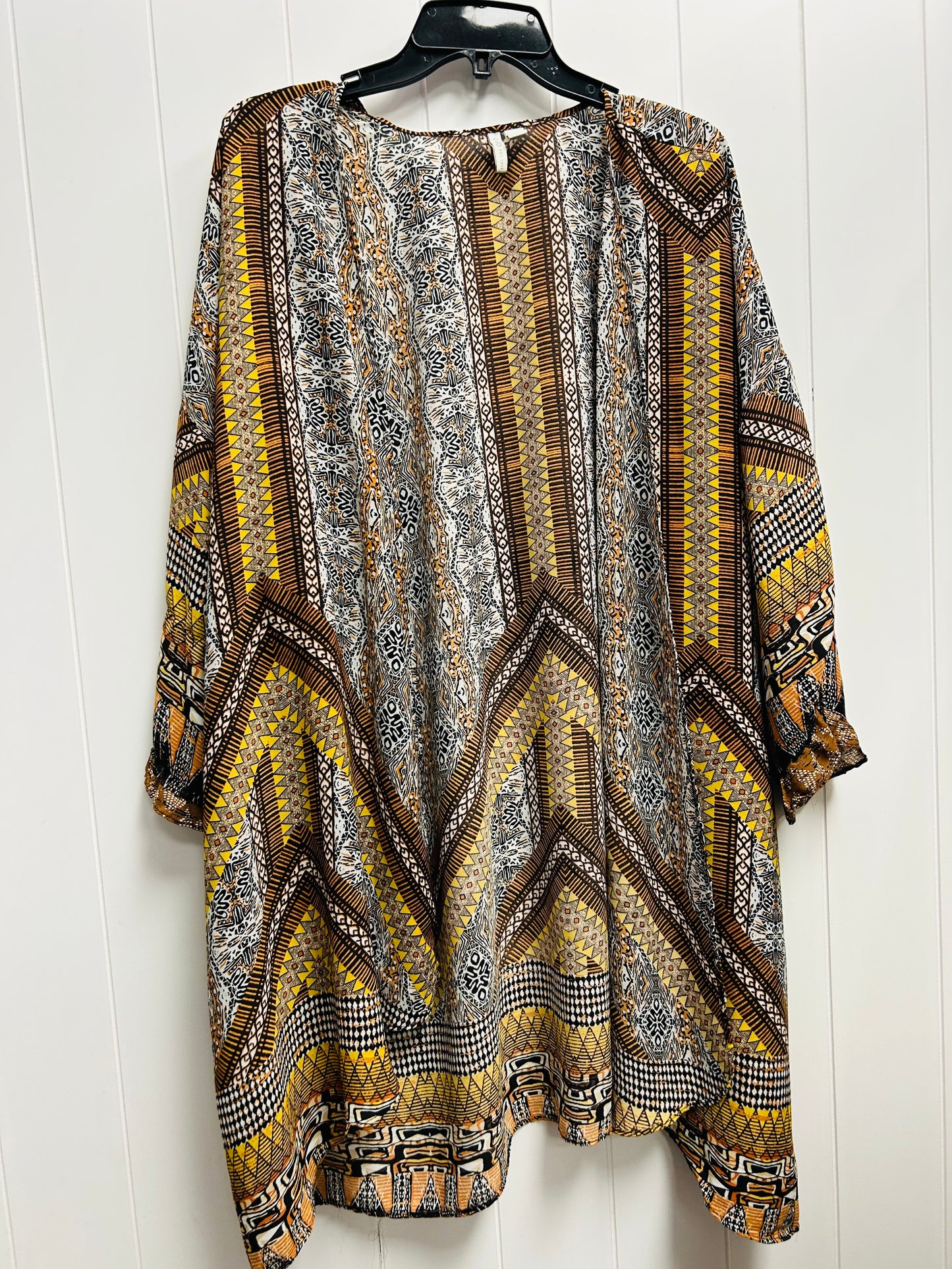 Kimono By Cato In Orange & Yellow, Size: Xl