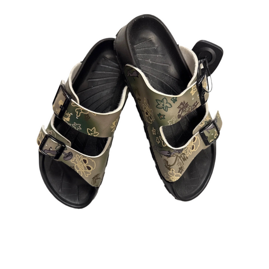 Sandals Flats By Birkenstock In Green, Size: 7
